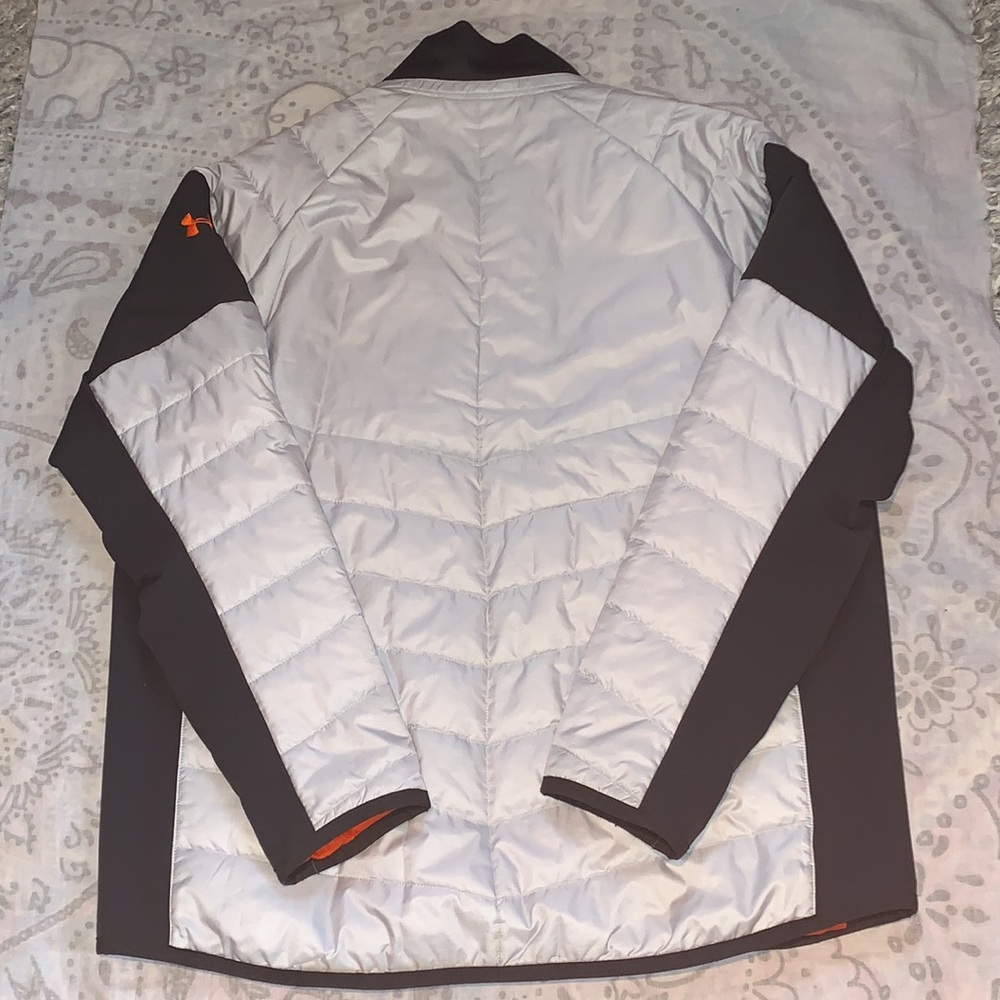 Under Armour Performance Puffer Jacket Gray Orang… - image 6